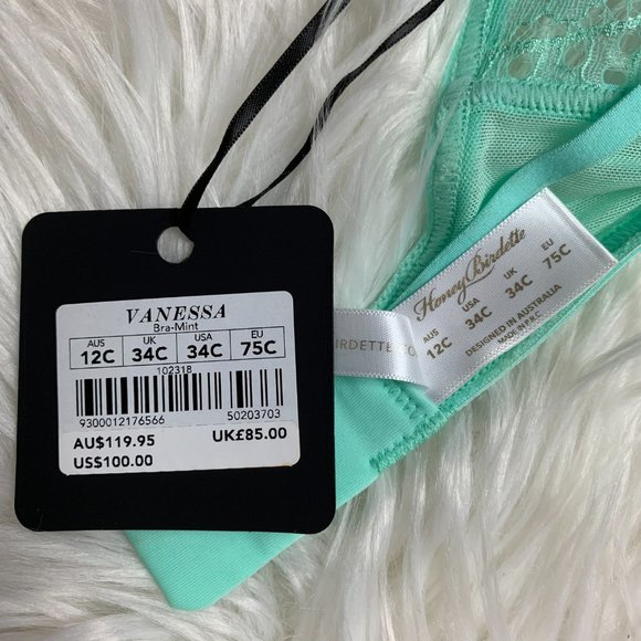 NWT Honey Birdette Vanessa Mint Bra - Picture 13 of 16